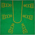 30" 30" 2-n-1 2-4 Mahjong and Pai Gow Poker Play Mat - x Green Felt Double Sided Mat - Table Cover for Classic Chinese