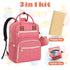 Backpack, Backpack Tenot Baby Diaper Bag Travel Diaper Bags for Babys Girl Boy Large Capacity Baby Bag for Women Pink