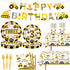 118 Pcs Construction 3rd Birthday Decor Construction Three Years Old Paper Dinner