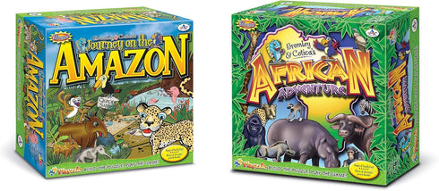 Talicor Bilingual Learning Game Bundle Pack - African Adventure Playzzle and Journey on The Amazon Playzzle