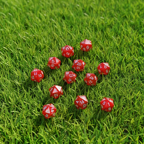 12-Pack 20 D20 SmartDealsPro Sided Dice Pearl Large Polyhedral Spin Down Dice Die with Pouch for DND RPG MTG Table Game