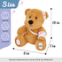 10 inches Hopearl Adorable Bear Toy Gift with Broken Arm, Soft Stuffed Animal, Comforting Companion, Brown