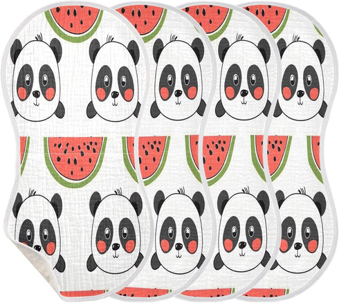 YEGAME Set 1 11 22 Inch Muslin Baby Burp Cloths of - Panda Super Absorbent Cotton Burping Rags Soft Baby Washcloths