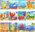 Vileafy 12Pack Sea Animals Wooden Jigsaw Puzzles, 20 Pieces Each, Party Favors for Kids Age 4-8