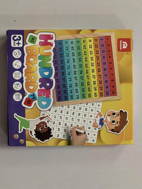 Coogam Wooden Math Hundred Board - Educational Toys for Preschool 3-5 Year Old Boys and Girls