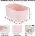 Large Rectangle Toy Basket, 22"x17"x12" Woven Cotton Rope Storage for Kids, Laundry Basket for Clothes and Towels