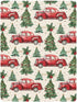 KICPOAY 52x28 Christmas Trees Cars Vintage Toddler Bed Crib Sheets Baby Crib Sheets Cover for Soft Mini Crib Mattress