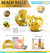 POZA Inflatable Beach Balls Set of 2 - Elegant Glitter Confetti Floaters, 16 Inches, Heavy Duty Vinyl