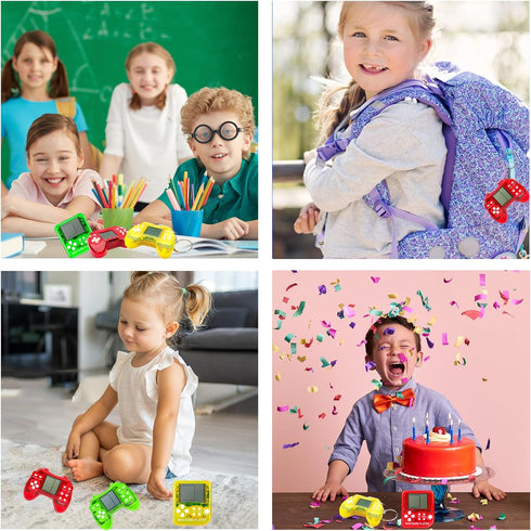 24Pcs Video Game Party Favors for Kids, Arcade Video Game Keychain, Bulk Party Supplies