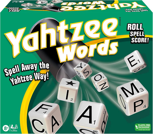 Winning Moves Games Yahtzee Words USA - Family Word Game Version of Yahtzee for 2 or More Players, Ages 8+