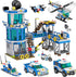 WishaLife City Police Station Toy Building Set - Police Car, Helicopter, Boat, Prison, Fun Gift for Kids 6+