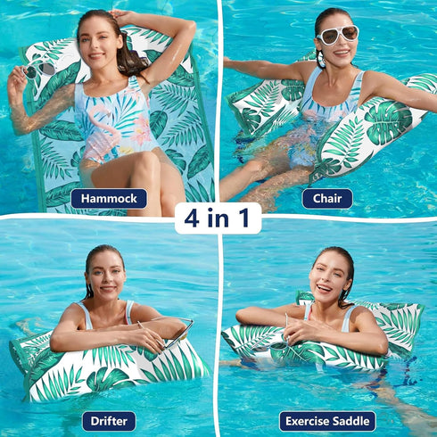 Hammock Hammock 4 1 Swimming Jasonwell Water Pool Floats - Fabric Inflatable Pool Float Floaties in (Saddle Lounge