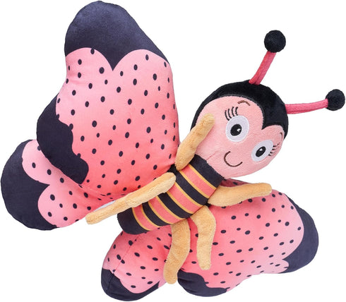 (12 inches) Ms. Butterfly Plush Stuffed Animal and Interactive Toy with Cute, Flappable Wings