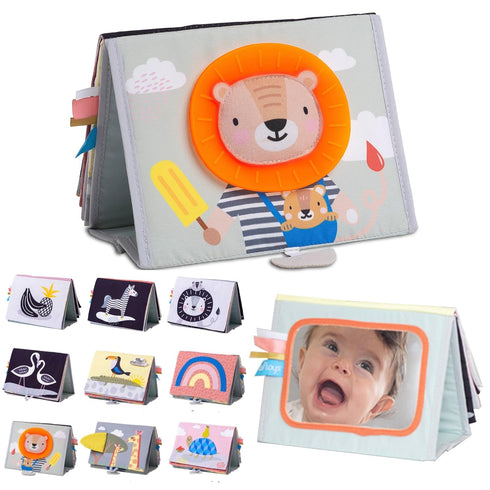 Taf Toys Savannah Infant Tummy-time Soft Crinkle Activity Book with Huge Baby