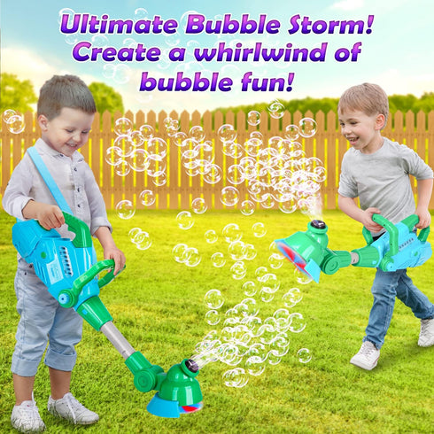 Trimmer 3 4 5 Weed Wacker Bubble Machine for Kids - Electronic Weed Eater Toy with Bubble Solution Included, Grass Toy