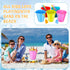 12 Pack 9 Inch Large Sand Bucket with Shovel, Beach Bucket Toys for Kids, Plastic Bucket with Handles for Summer