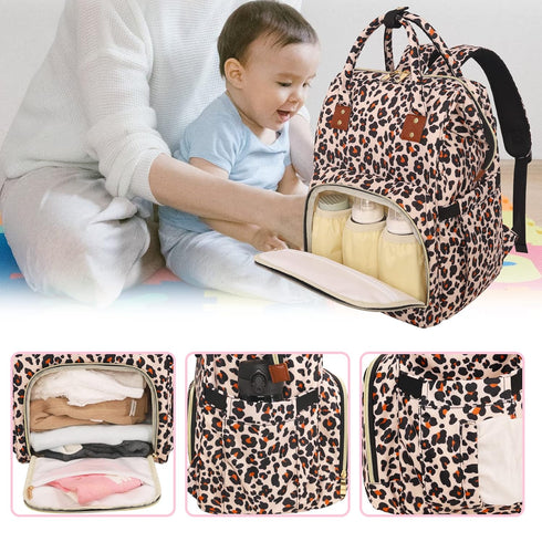 Backpack Femuar Diaper Bag Multifunction Maternity Diaper Bag for Baby Girls & Boys Large Capacity Travel Nappy Bags