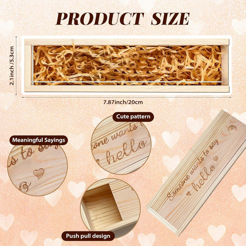 ENERHOPE Sets Surprise Pregnancy Announcements for Grandma&Grandpa Pregnancy Test Keepsake Box Wooden Baby Announcement