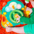6 Bright Starts Lights and Colors Driver Toy Steering Wheel with Car Sounds for Pretend Play - Green, Months and up