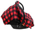 Dear Baby Gear Car Seat Canopy - Baby Carrier Cover - Infant Car Seat Cover - White Antlers, Plaid Red & Black