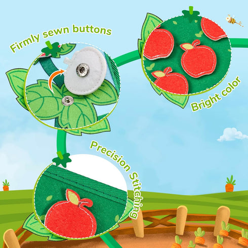 13 15 JoyCat Farm Busy Book for Toddlers Quiet Montessori Activity Book with Daily Life Activities, Screen-Free Travel