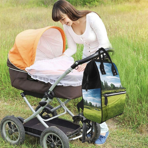 DWVTSLH Backpack Mummy Backpack Golf Course Lawn Diaper Bag Multifunction Nappy Bags Waterproof Large Capacity Travel