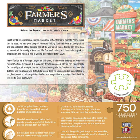 MasterPieces 750 Piece Jigsaw Puzzle - Sale On The Square, 18"x24" for Adults and Family