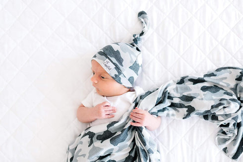 Gunnar Large Knit Baby Swaddle Blanket - Premium Soft Receiving Blanket