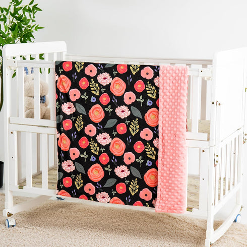 Baby Blanket for Boys Girls, Super Soft Fluffy Warm Lightweight Receiving Blankets, Double Layer with Dotted Backing