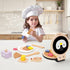 Playset, Playset, Sets 3+ PairPear Wooden Waffle Maker Toy Food Kids Pretend Play Food Kitchen Accessories, Wooden