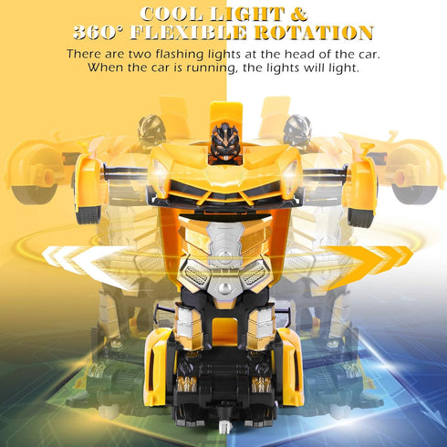 Dolanus Remote Control Car, Transform Robot RC Cars with One-Button Deformation and 360 Degree Rotating Drifting