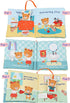 Teddy Bear Cloth Crinkle Books for Babies, Soft Tummy Time Mirror Toy, Gifts for Boys Girls Baby Shower, 0-3 Years