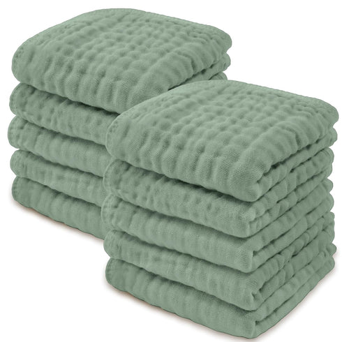 Set Baby Washcloths & Waffle Weave Blanket - Comfy Cubs