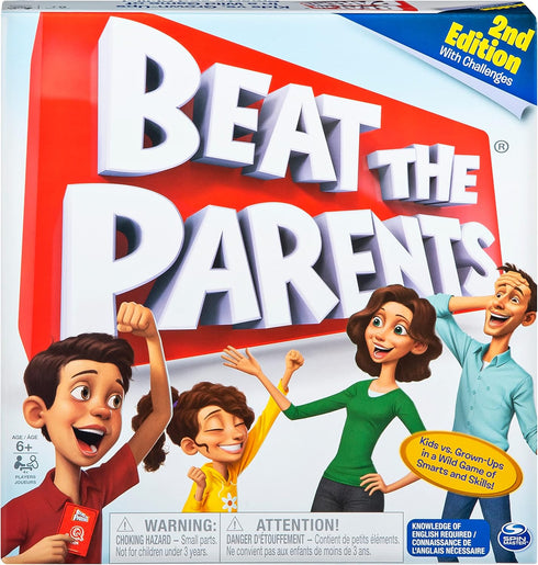 Beat The Parents - Family Board Game of Kids Vs Parents with Wacky Challenges, Edition May Vary, Multicolor