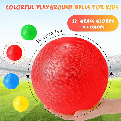 12 13 Inch Jerify Pcs Playground Balls Bulk Bouncy Dodgeball Inflatable Balls Playground Dodgeball Handball for Adults