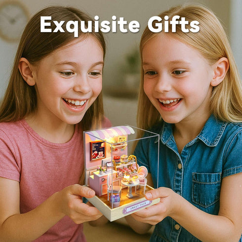 Flever Miniature Dollhouse DIY Kit - Sweet Talk Room with Furniture