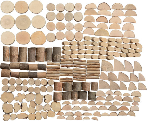 5-10 Playset 250 Pcs/19.5X13X3.5cm LAZACA Wood Craft Kits DIY for Kids Ages Wooden Art Paint Bulk Crafts Garden Loose