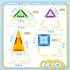 80 3 4 5 6 7 8 cossy Mini Magnetic Tiles, PCS Magnet Tiles Travel Toys with Iron Box, Travel Magnetic Tiles