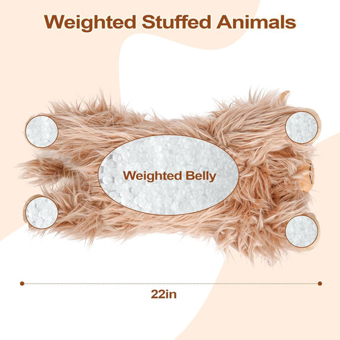 5lbs 22in, JellyMallow Highland Cow Weighted Stuffed Animals Cute Weighted Plush Highland Cow Stuffed Animal Cattle