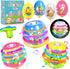 Itscolofy 4 Pack Easter Basket Stuffers for Kids Light Up Spinning Singing Tops