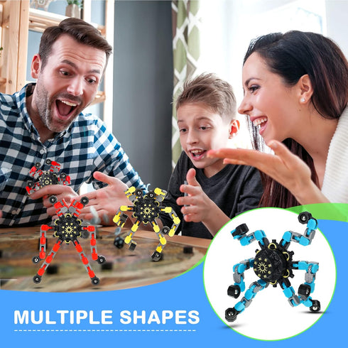 Charniol 20 Pcs Transformable Fidget Spinner Toys Funny Sensory Chain Robot Fidget Spinner DIY Deformed Mechanical