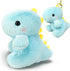 Dinosaur Stuffed Animals for Kids, Mini Plush Toys Key Chain, Cute Fat Dino Stuffed Animal for Gifts (Blue)