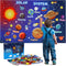 OKOOKO 41PCS Outer Space Felt Board Story Set - 43x29inch Solar System Universe Storytelling with Hooks, Astronaut