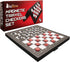 BUYESS 9.8 9.8 inches Set Magnetic Checkers Board Game and Magnetic Checker Pieces, x Mini Portable Travel