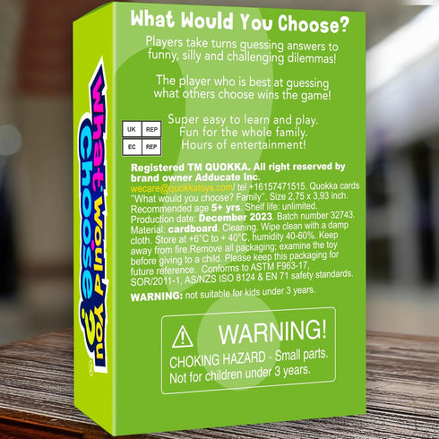 8-12 500+ QUOKKA Board Games for Kids Family Games for Kids and Adults What Would You Choose Questions Does Family