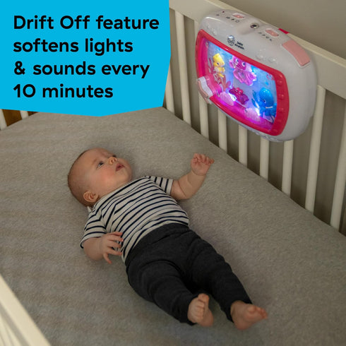 Pink Sea Dreams Soother: Musical Crib Toy & Sound Machine for Newborns