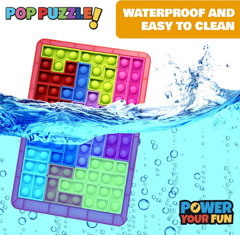 27pc Power Your Fun Pop Puzzle Popper Fidget Game - Jigsaw Puzzle Game Pop Push It Bubble Sensory Fidget Toys