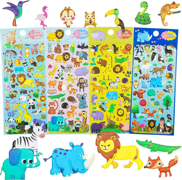 3D Puffy Stickers for Kids, Reusable Foam Stickers for Toddler Scrapbooking, Jurassic Era Dinosaurs
