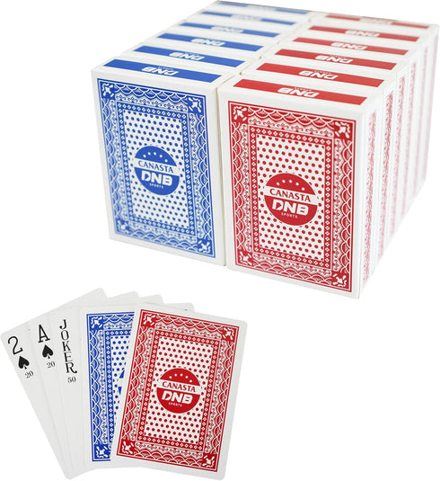 DNB SPORTS DNB 12 Deck Canasta Cards - 6 Decks Blue and 6 Decks