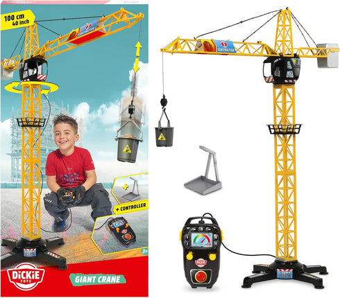 Dickie Toys 40" Giant Crane Playset in Yellow for Kids